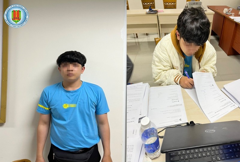 Đối tượng N.P.H tại cơ quan Công an. Ảnh: Công an Lâm Đồng