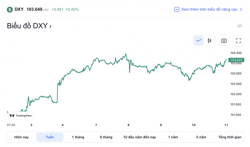Tỷ giá USD hôm nay 11/2: Khó thoát khỏi mức 103 điểm