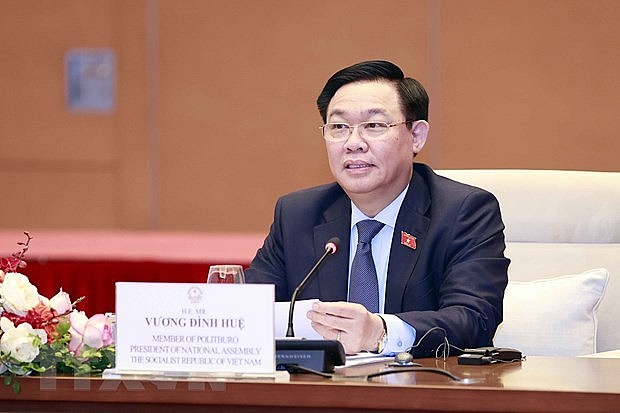 Chủ tịch Quốc hội Vương Đình Huệ phát biểu. (Ảnh: Doãn Tấn/TTXVN) Chủ tịch Quốc hội Vương Đình Huệ phát biểu. (Ảnh: Doãn Tấn/TTXVN)