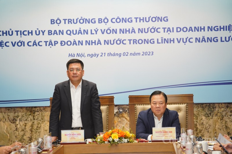 Bộ trưởng Nguyễn Hồng Diên và Chủ tịch Ủy ban Quản lý vốn nhà nước tại doanh nghiệp Nguyễn Hoàng Anh chủ trì hội nghị Bộ trưởng Nguyễn Hồng Diên và Chủ tịch Ủy ban Quản lý vốn nhà nước tại doanh nghiệp Nguyễn Hoàng Anh chủ trì hội nghị