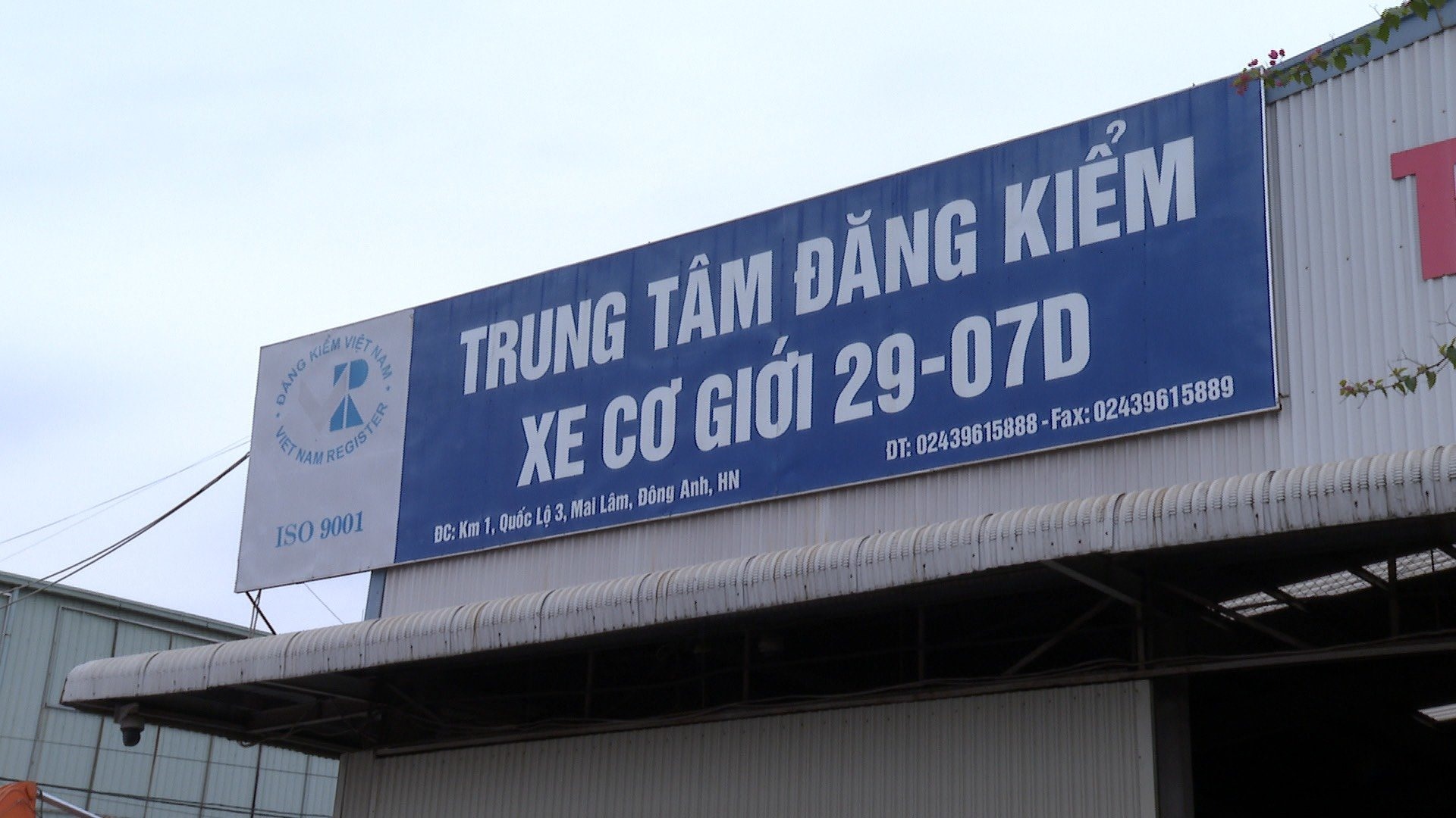 Trung tâm đăng kiểm 29-07D. Ảnh: Công an cung cấp