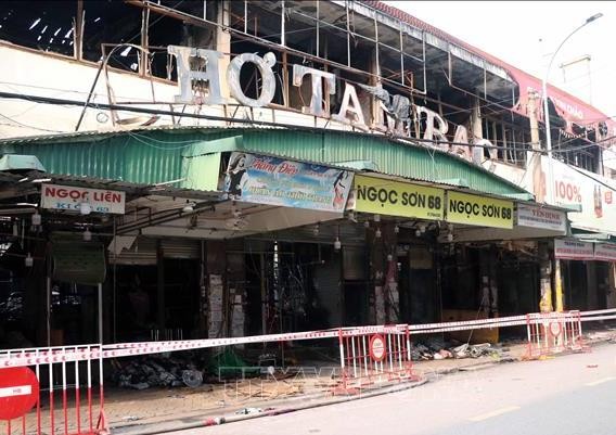 Chợ Tam Bạc sau vụ cháy Chợ Tam Bạc sau vụ cháy