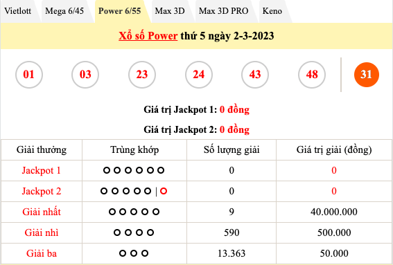 Trực tiếp kết quả xổ số hôm nay 2/3/2023: Xổ số miền Nam, xổ số miền Bắc, xổ số Vietlott Trực tiếp kết quả xổ số hôm nay 2/3/2023: Xổ số miền Nam, xổ số miền Bắc, xổ số Vietlott