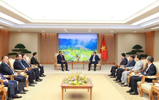 Thu tuong Pham Minh Chinh tiep Pho Thu tuong Campuchia Sar Kheng hinh anh 3