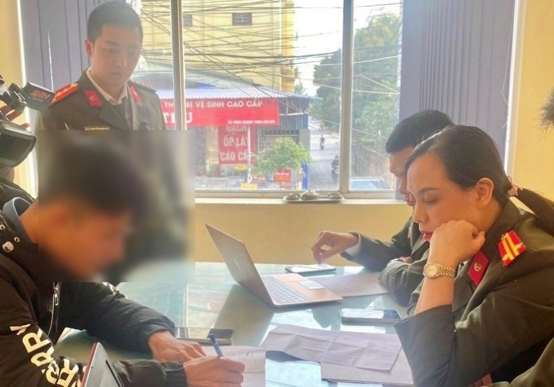 nh V.T.T tại cơ quan Công an. Ảnh: Công an TP.Hải Phòng nh V.T.T tại cơ quan Công an. Ảnh: Công an TP.Hải Phòng