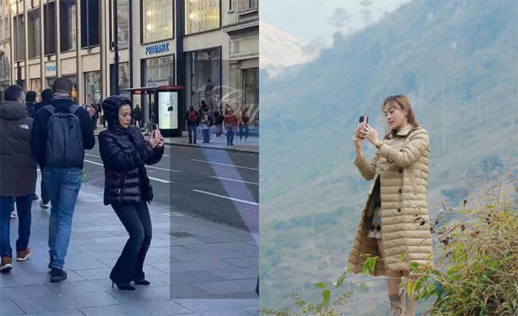 Phương Oanh lại bị soi trang phục khi mặc đồ đôi với Shark Bình Phương Oanh lại bị soi trang phục khi mặc đồ đôi với Shark Bình