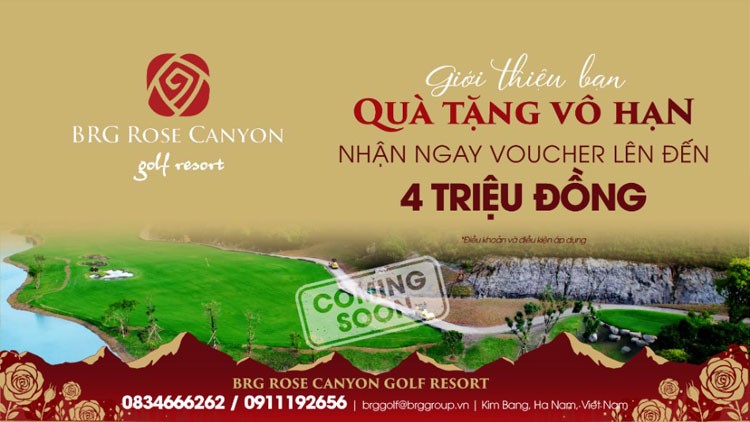 Ưu đãi hấp dẫn nhân dịp khai trương sân BRG Rose Canyon Golf Resort Ưu đãi hấp dẫn nhân dịp khai trương sân BRG Rose Canyon Golf Resort