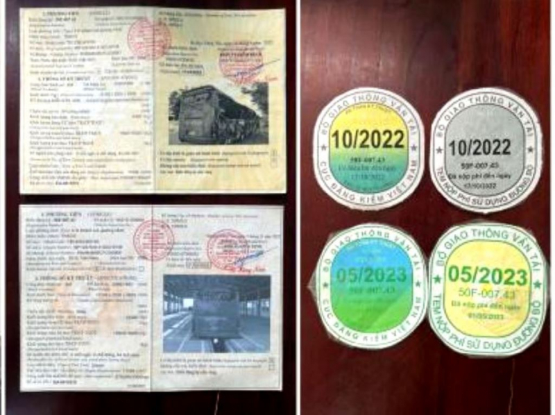 Khởi tố 2 đối tượng làm giả giấy chứng nhận đăng kiểm xe khách -1