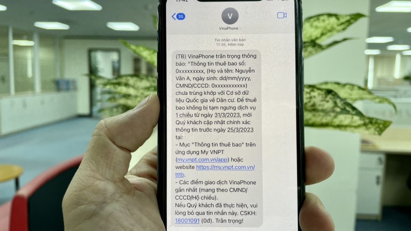 Thông báo của nhà mạng về chuẩn hóa thông tin tới khách hàng. Thông báo của nhà mạng về chuẩn hóa thông tin tới khách hàng.