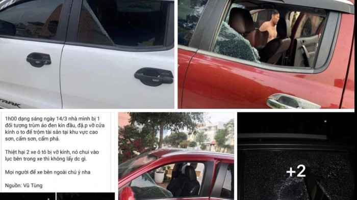 Thông tin về việc xe bị đập cửa kính rồi trộm cắp tài sản được đăng tải trên mạng xã hội khiến người dân lo lắng Thông tin về việc xe bị đập cửa kính rồi trộm cắp tài sản được đăng tải trên mạng xã hội khiến người dân lo lắng