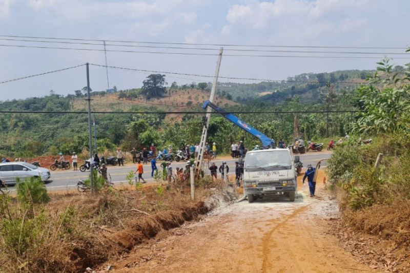 Hiện trường nơi xảy ra vụ việc. Ảnh: Khả Hưng Hiện trường nơi xảy ra vụ việc. Ảnh: Khả Hưng