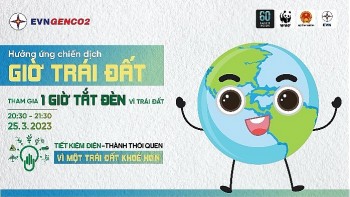 EVNGENCO2 tích cực hưởng ứng chiến dịch Giờ trái đất