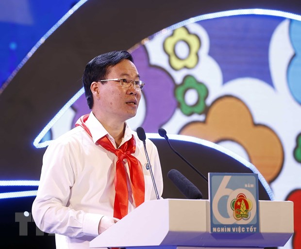 Chủ tịch nước dự Lễ kỷ niệm 60 năm phong trào “Nghìn việc tốt” hình ảnh 2 Chu tich nuoc du Le ky niem 60 nam phong trao “Nghin viec tot” hinh anh 2