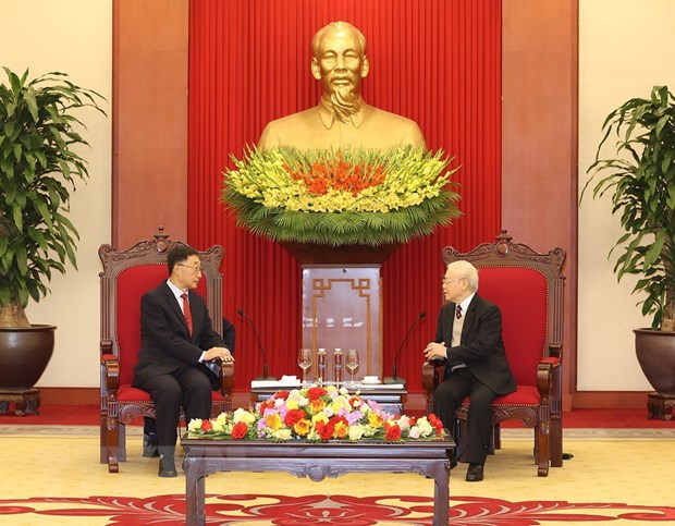 Tổng Bí thư Nguyễn Phú Trọng tiếp Bí thư Khu ủy Quảng Tây Lưu Ninh hình ảnh 2 Tong Bi thu Nguyen Phu Trong tiep Bi thu Khu uy Quang Tay Luu Ninh hinh anh 2