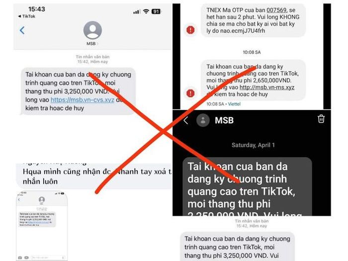 Nhiều người chia sẻ tin nhắn lừa đảo trên mạng xã hội