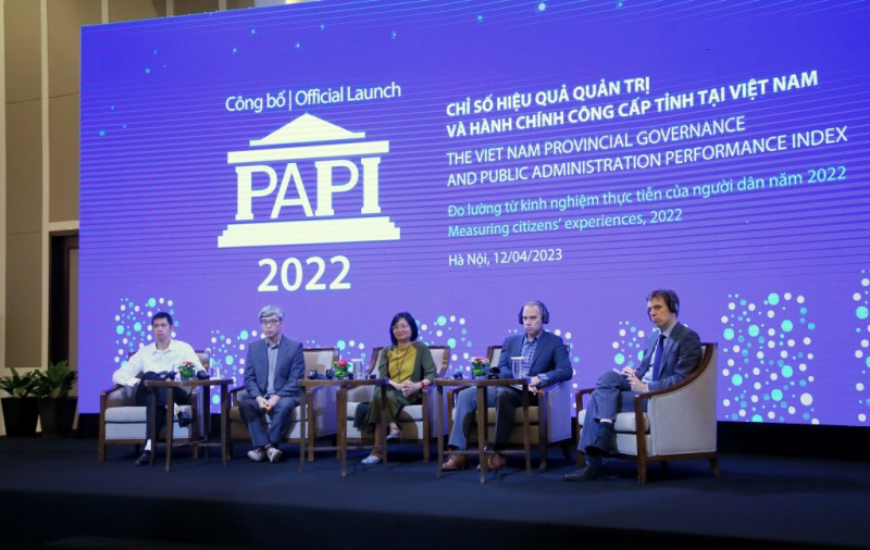 Lễ công bố Chỉ số PAPI năm 2022 (Ảnh QMG) Lễ công bố Chỉ số PAPI năm 2022 (Ảnh QMG)