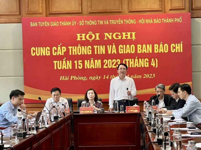 Ông Lê Khắc Nam, Phó chủ tịch UBND TP.Hải Phòng chia sẻ thông tin về Lễ hội Hoa Phượng Đỏ 2023