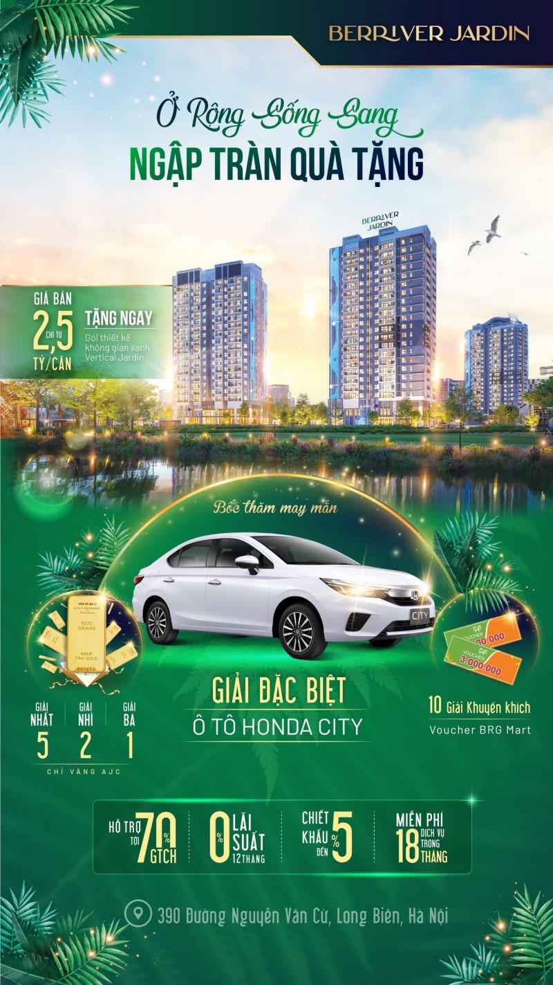 Ở rộng sống sang, ngập tràn quà tặng dành cho chủ nhân căn hộ tại BerRiver Jardin Ở rộng sống sang, ngập tràn quà tặng dành cho chủ nhân căn hộ tại BerRiver Jardin