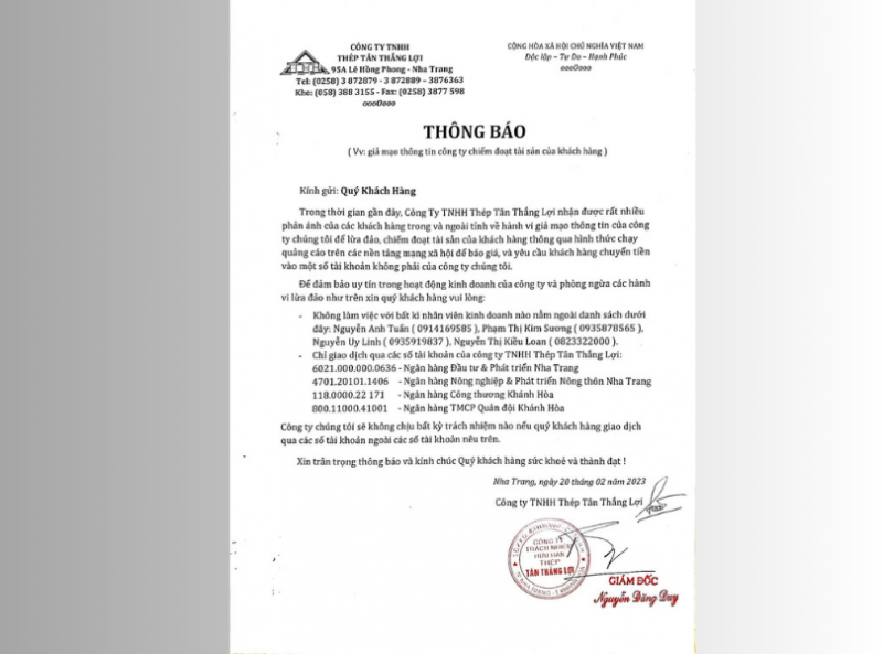 Nở rộ tình trạng giả mạo doanh nghiệp để lừa đảo Nở rộ tình trạng giả mạo doanh nghiệp để lừa đảo