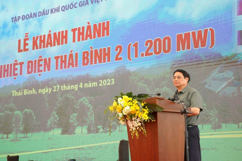 Thủ tướng Phạm Minh Chính dự lễ khánh thành Nhà máy Nhiệt điện Thái Bình 2