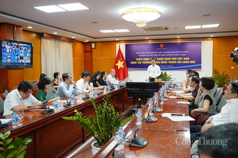 Hội nghị giao ban xúc tiến thương mại với hệ thống Thương vụ Việt Nam ở nước ngoài tháng 4/2023 Hội nghị giao ban xúc tiến thương mại với hệ thống Thương vụ Việt Nam ở nước ngoài tháng 4/2023
