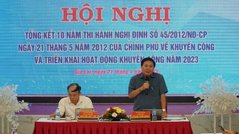 Giám đốc Sở Công Thương tỉnh Gia Lai phát biểu tại Hội nghị. Giám đốc Sở Công Thương tỉnh Gia Lai phát biểu tại Hội nghị.