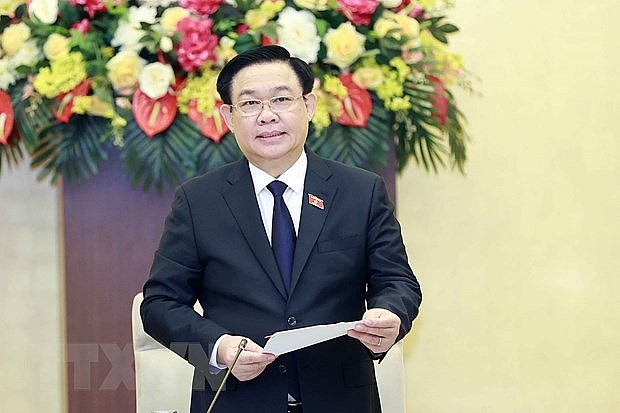 Chủ tịch Quốc hội Vương Đình Huệ phát biểu khai mạc. Chủ tịch Quốc hội Vương Đình Huệ phát biểu khai mạc.