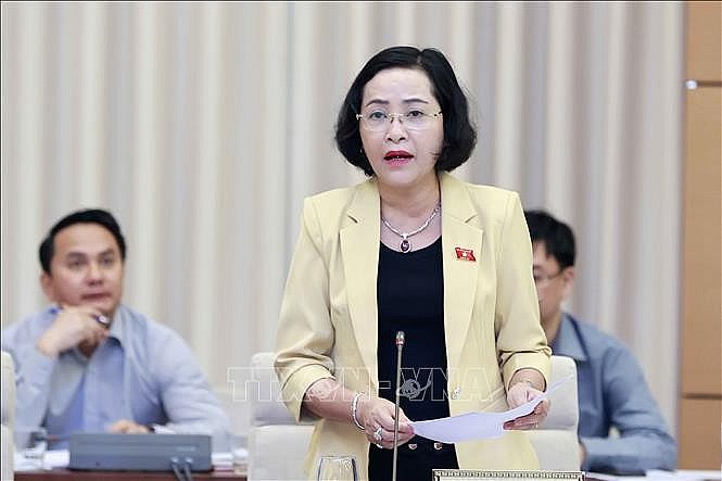 Trưởng Ban Công tác đại biểu thuộc Ủy ban Thường vụ Quốc hội Nguyễn Thị Thanh phát biểu. Trưởng Ban Công tác đại biểu thuộc Ủy ban Thường vụ Quốc hội Nguyễn Thị Thanh phát biểu.