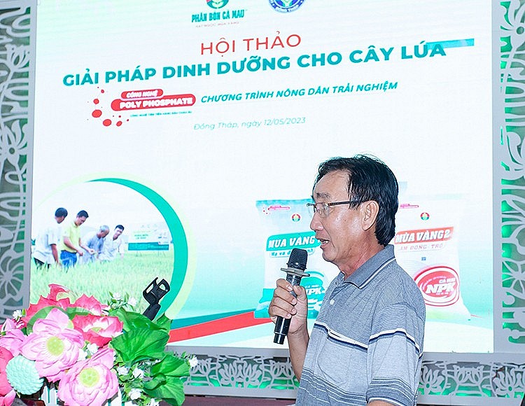 Ông Lê Văn Hùng ở Tam Nông, Đồng Tháp - một trong hàng trăm hộ nông sử dụng sản phẩm NPK Cà Mau polyphosphate chia sẻ Ông Lê Văn Hùng ở Tam Nông, Đồng Tháp - một trong hàng trăm hộ nông sử dụng sản phẩm NPK Cà Mau polyphosphate chia sẻ