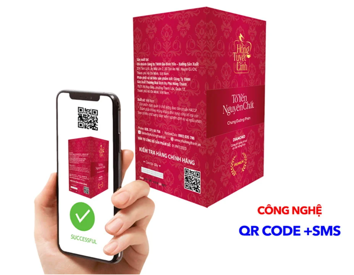 Một mẫu sản phẩm bao bì áp dụng công nghệ chống hàng giả QR code và xác thực hàng chính hãng qua tin nhắn SMS của Vina CHG Một mẫu sản phẩm bao bì áp dụng công nghệ chống hàng giả QR code và xác thực hàng chính hãng qua tin nhắn SMS của Vina CHG