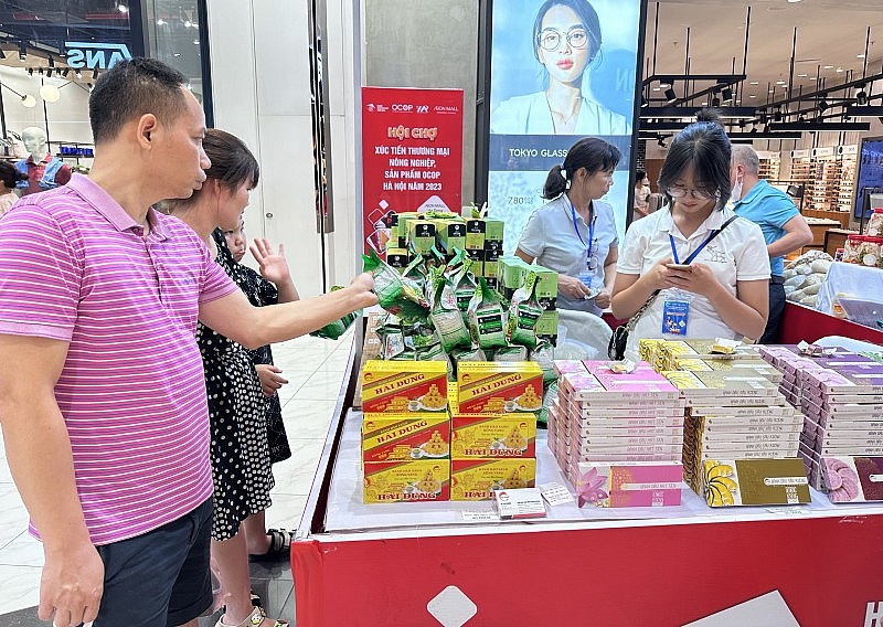 Khai mạc Hội chợ xúc tiến thương mại nông nghiệp, sản phẩm OCOP Hà Nội 2023 Khai mạc Hội chợ xúc tiến thương mại nông nghiệp, sản phẩm OCOP Hà Nội 2023