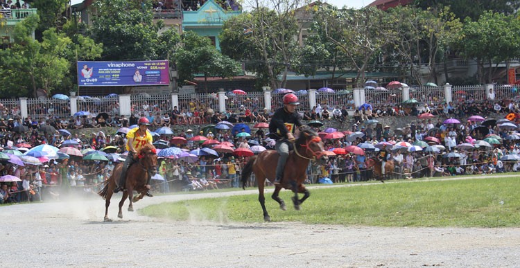 Hấp dẫn chung kết giải đua ngựa thồ trên miền cao nguyên trắng Bắc Hà Hấp dẫn chung kết giải đua ngựa thồ trên miền cao nguyên trắng Bắc Hà