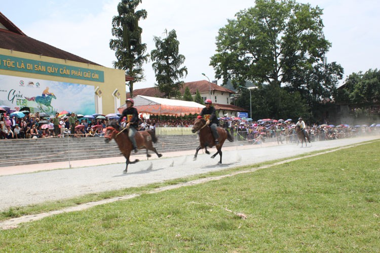 Hấp dẫn chung kết giải đua ngựa thồ trên miền cao nguyên trắng Bắc Hà Hấp dẫn chung kết giải đua ngựa thồ trên miền cao nguyên trắng Bắc Hà