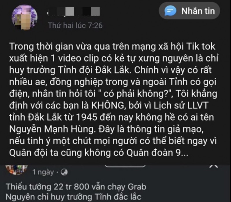 Kênh Theanh28 đăng thông tin sai sự thật về "Thiếu tướng chạy Grab"? Kênh Theanh28 đăng thông tin sai sự thật về "Thiếu tướng chạy Grab"?