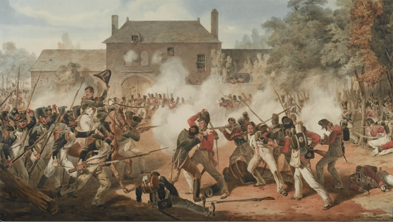 Bức tranh mô phỏng trận đánh nổi tiếng Waterloo. Nguồn: UK National Army Museum Bức tranh mô phỏng trận đánh nổi tiếng Waterloo. Nguồn: UK National Army Museum