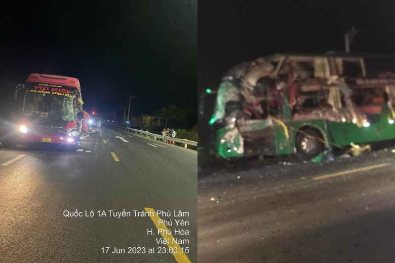 Hiện trường vụ tai nạn. Ảnh: M.M