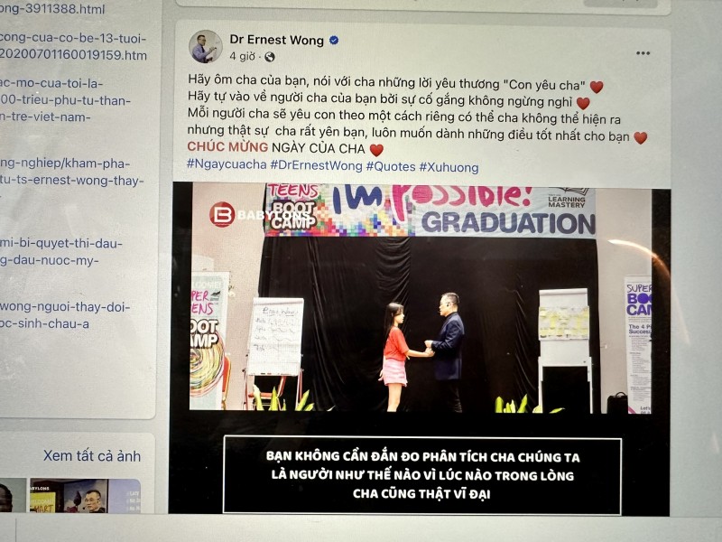 Những chia sẻ xúc động của cộng đồng mạng trong Ngày của cha Những chia sẻ xúc động của cộng đồng mạng trong Ngày của cha
