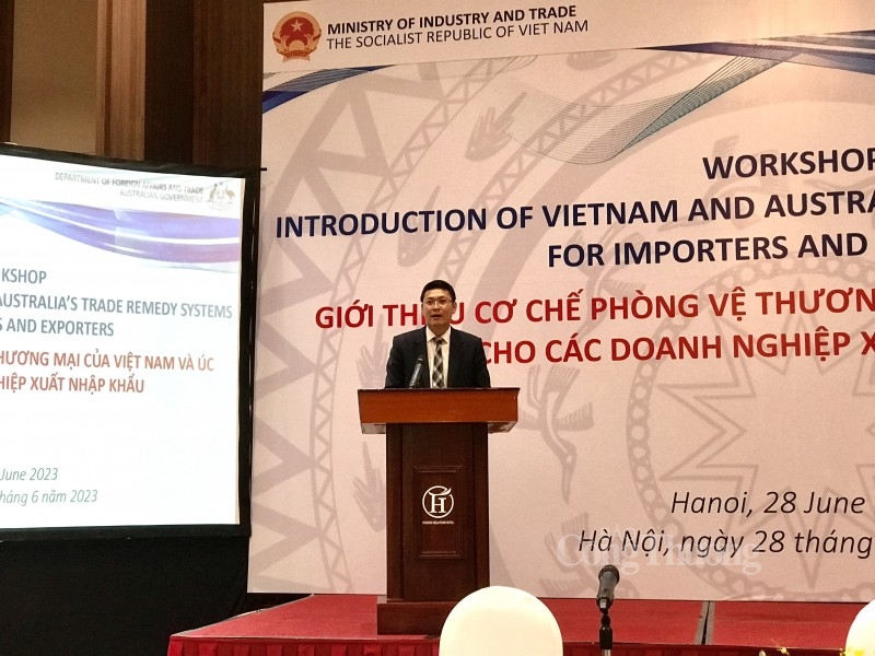 Hội thảo Giới thiệu cơ chế phòng vệ thương mại của Việt Nam và Úc cho các doanh nghiệp xuất khẩu Hội thảo Giới thiệu cơ chế phòng vệ thương mại của Việt Nam và Úc cho các doanh nghiệp xuất khẩu