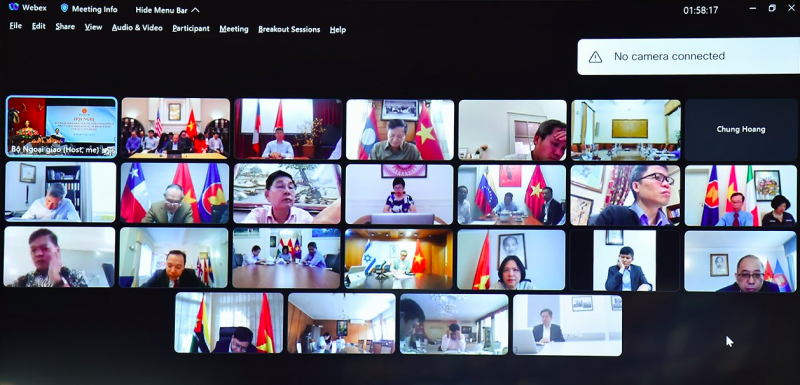 Hội nghị có sự tham dự trực tuyến của các Cơ quan đại diện Việt Nam ở nước ngoài