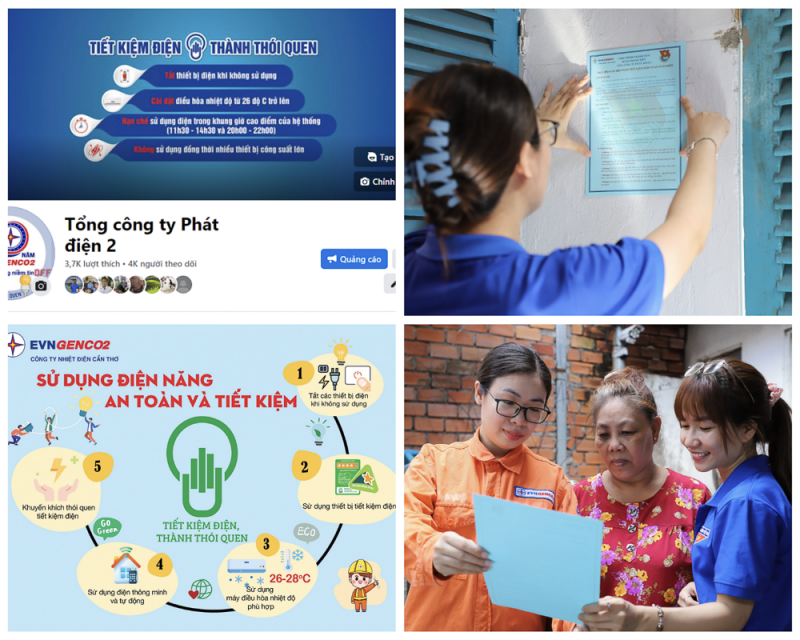 EVNGENCO2 tích cực tuyên truyền tiết kiệm điện đến người dân