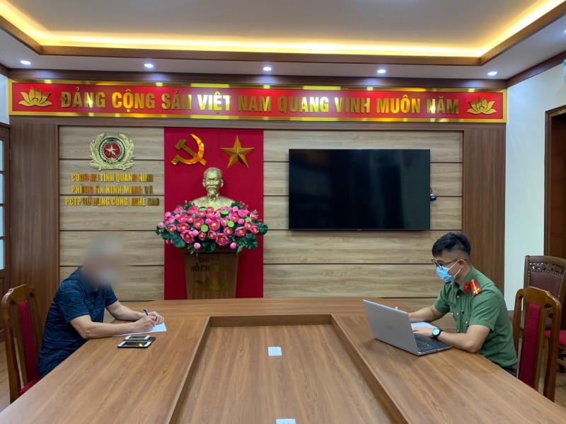 Cơ quan Công an làm việc với đối tượng có hành vi vi phạm