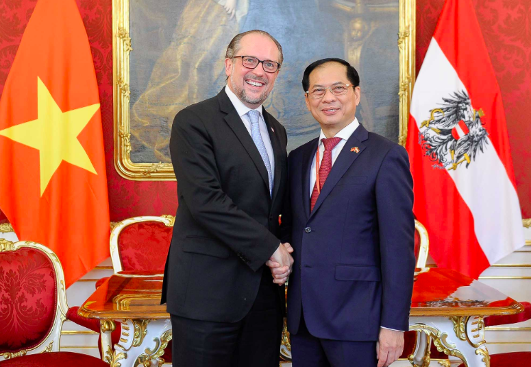 Bộ trưởng Ngoại giao Bùi Thanh Sơn gặp Bộ trưởng Ngoại giao Áo Alexander Schallenberg Bộ trưởng Ngoại giao Bùi Thanh Sơn gặp Bộ trưởng Ngoại giao Áo Alexander Schallenberg