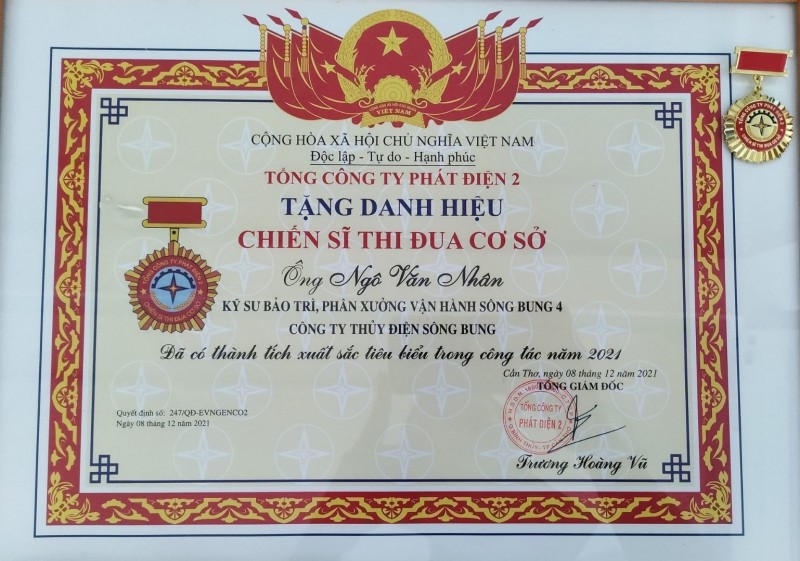 Anh Ngô Văn Nhân được nhận danh hiệu Chiến sĩ thi đua cơ sở Anh Ngô Văn Nhân được nhận danh hiệu Chiến sĩ thi đua cơ sở