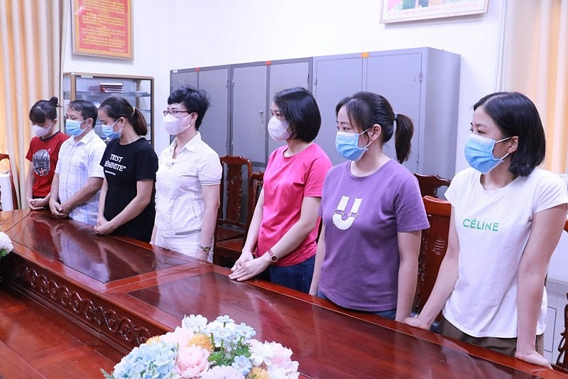 Các đối tượng tại cơ quan công an. Ảnh: CANA) Các đối tượng tại cơ quan công an. Ảnh: CANA)