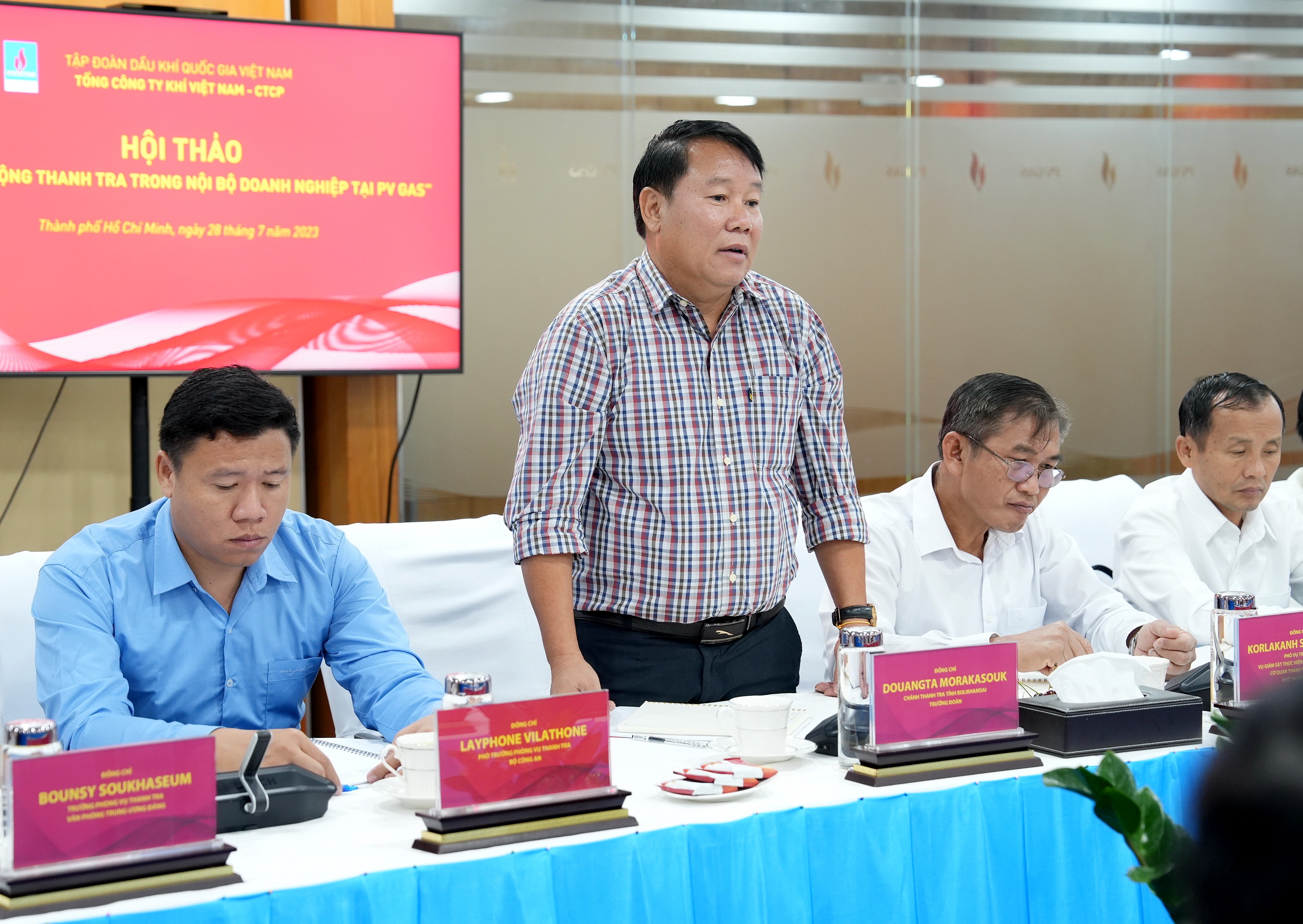 Đoàn thanh tra Nhà nước Lào nghiên cứu kinh nghiệm thực tiễn tại PV GAS Đoàn thanh tra Nhà nước Lào nghiên cứu kinh nghiệm thực tiễn tại PV GAS