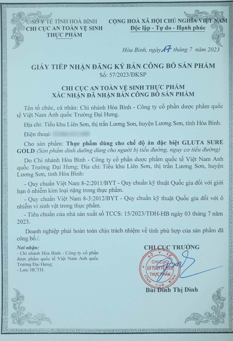 Sữa Gluta Sure: “Tiêu chuẩn chất lượng là lời khẳng định tốt nhất cho sản phẩm”