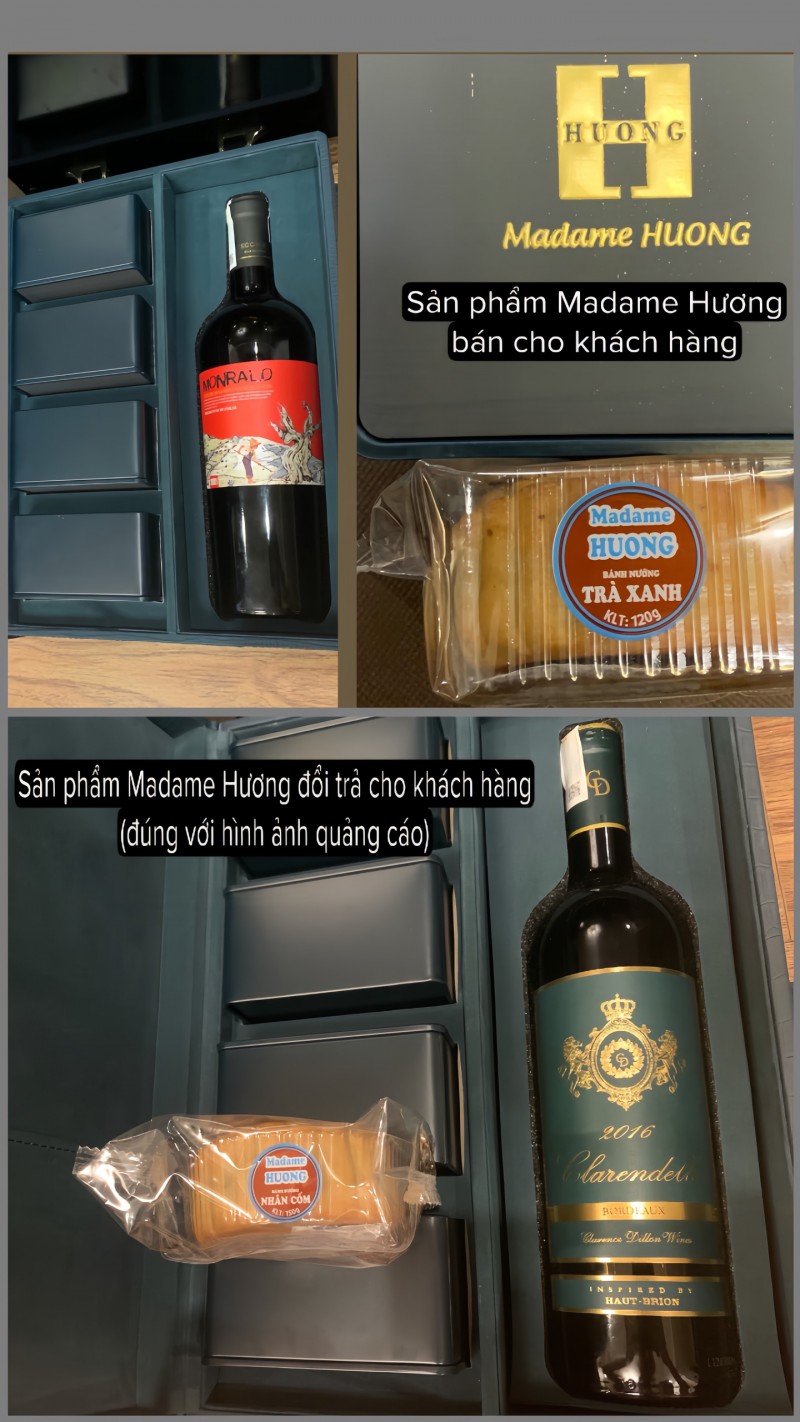 Bánh trung thu Madame Hương bán hàng không đúng hình ảnh quảng cáo, đóng gói thiếu sản phẩm Bánh trung thu Madame Hương bán hàng không đúng hình ảnh quảng cáo, đóng gói thiếu sản phẩm