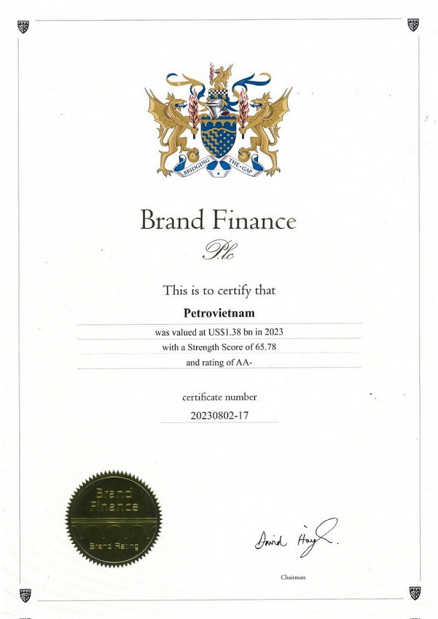 Petrovietnam có tốc độ tăng trưởng giá trị cao, là 1 trong 10 thương hiệu giá trị nhất Việt Nam Petrovietnam có tốc độ tăng trưởng giá trị cao, là 1 trong 10 thương hiệu giá trị nhất Việt Nam