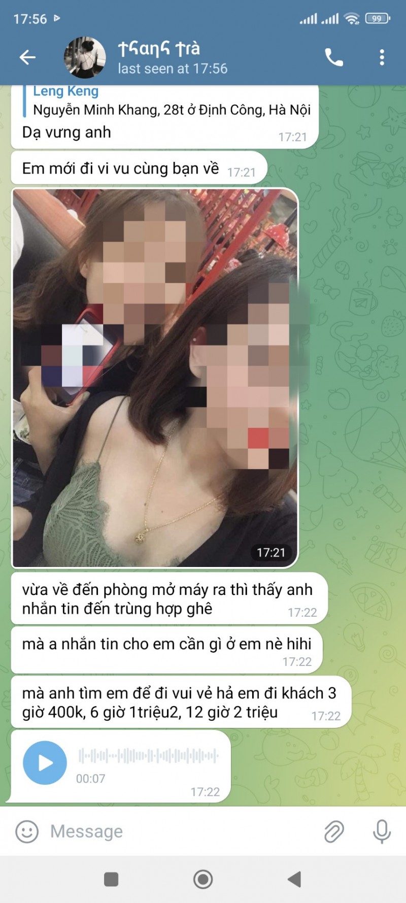 Mạng xã hội trở thành công cụ môi giới, mua bán mại dâm Mạng xã hội trở thành công cụ môi giới, mua bán mại dâm