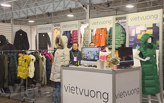Gian hàng của doanh nghiệp Việt Vương tại hội chợ.